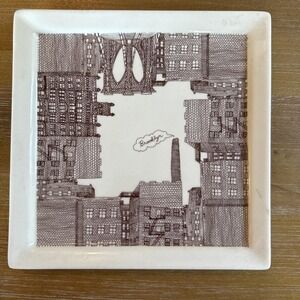 Fishs Eddy ~BROOKLYN~ 9" Square Plate Wall Decor by Jordan Awan